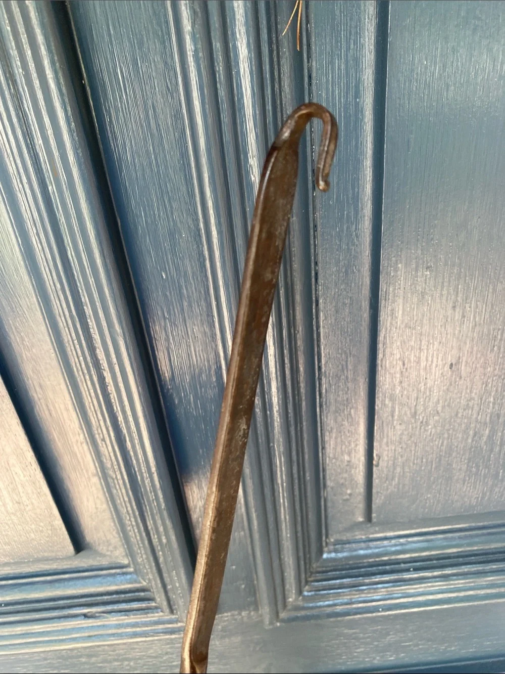 Vintage Antique Primitive Brass Ladle Dipper with Hand forged Iron Handle